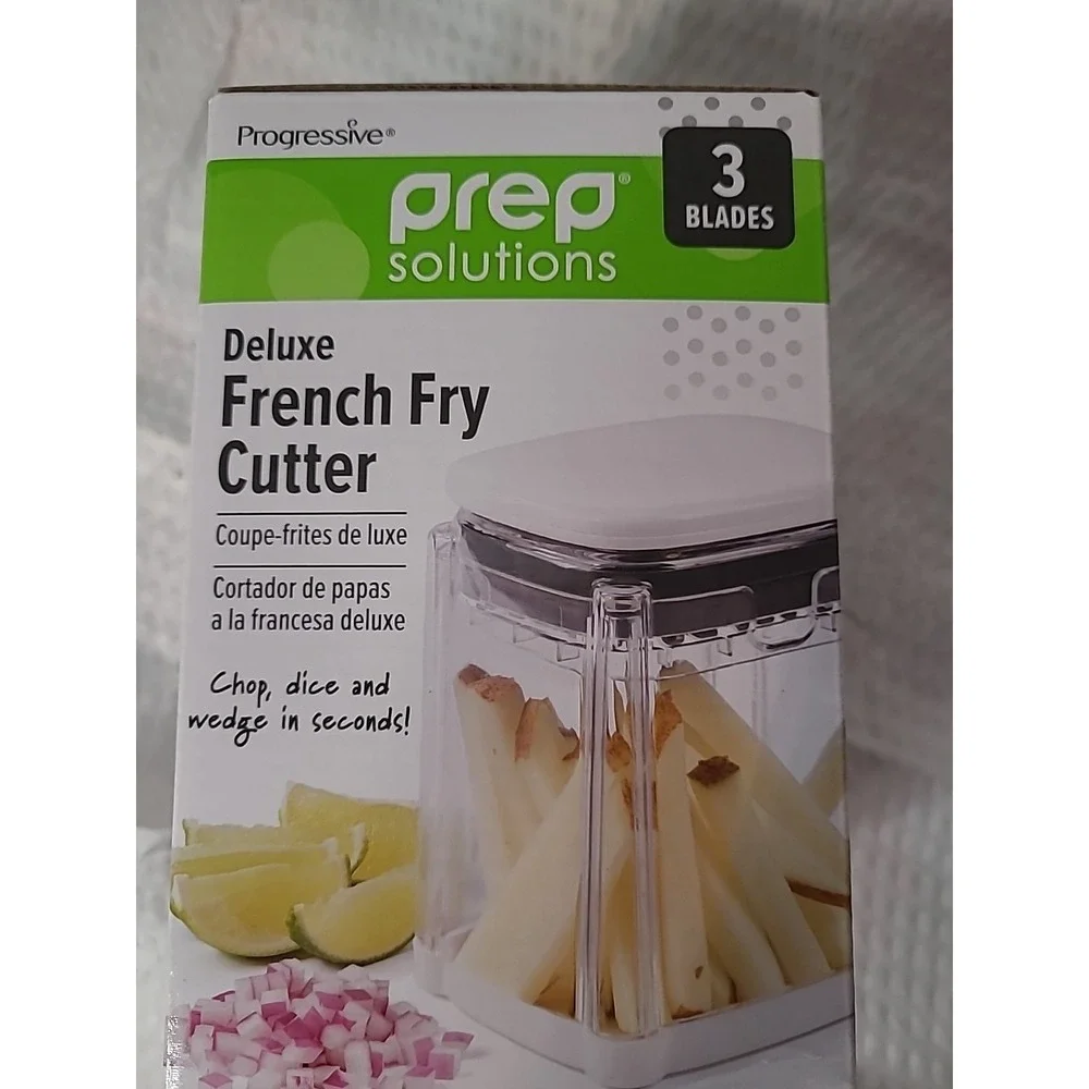 Prep Solutions 3-in-1‎ Deluxe French Fry Cutter 3 Blades Chop Dice & Wedge